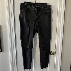 Old Navy Charcoal Ripped Jeans